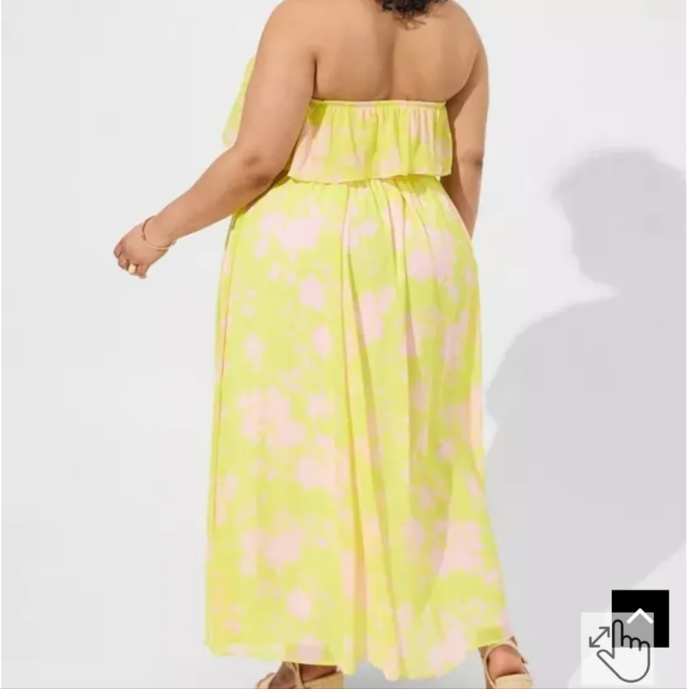 Torrid 3x Maxi Chiffon Strapless Ruffle Dress - Picture 5 of 5